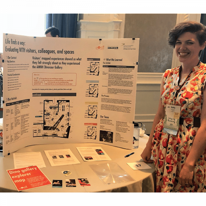 COSI researcher Dolly Hayde presents a scientific poster