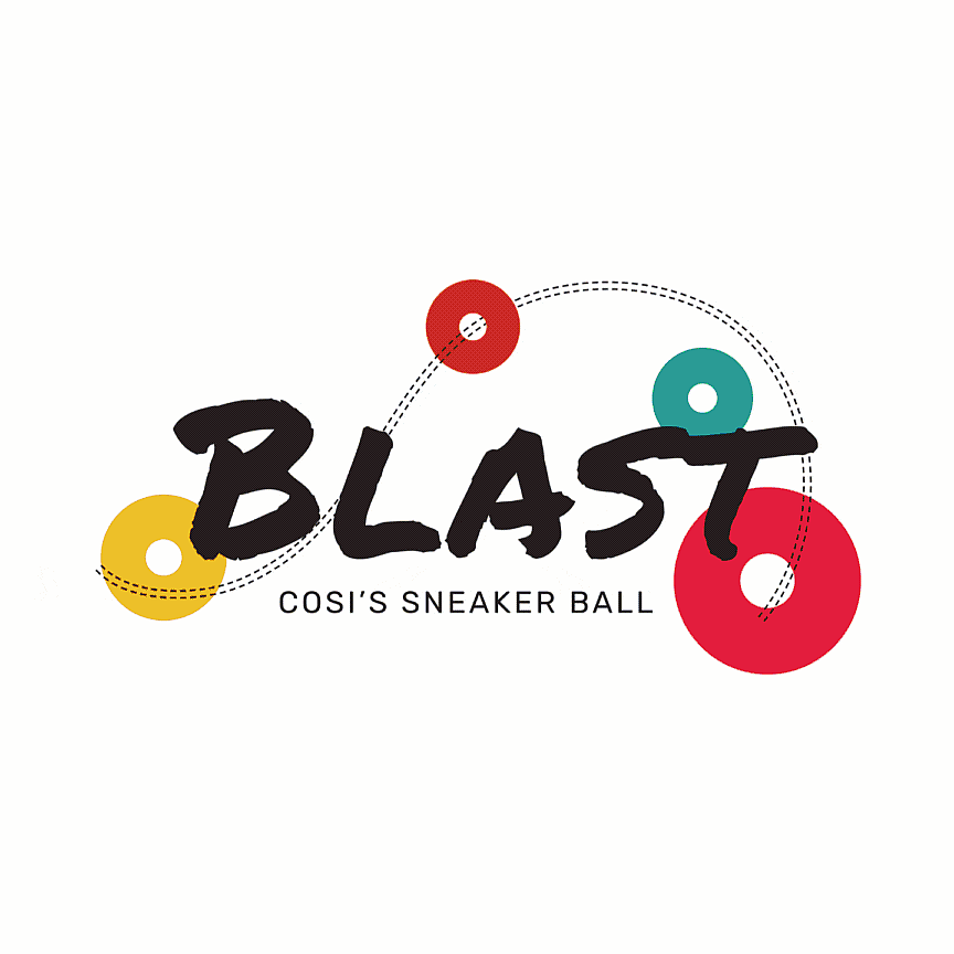 A gif showing off scenes from COSI's 60th anniversary Blast celebration